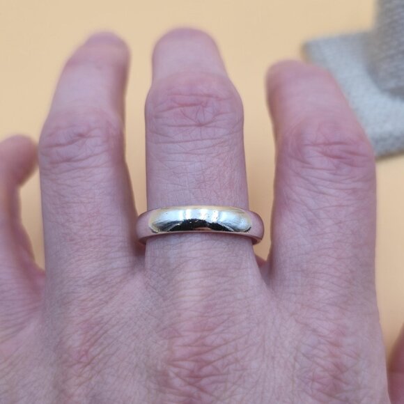 Size 12 Sterling Silver Unisex Large Simple Band Ring A5314 - Picture 3 of 8
